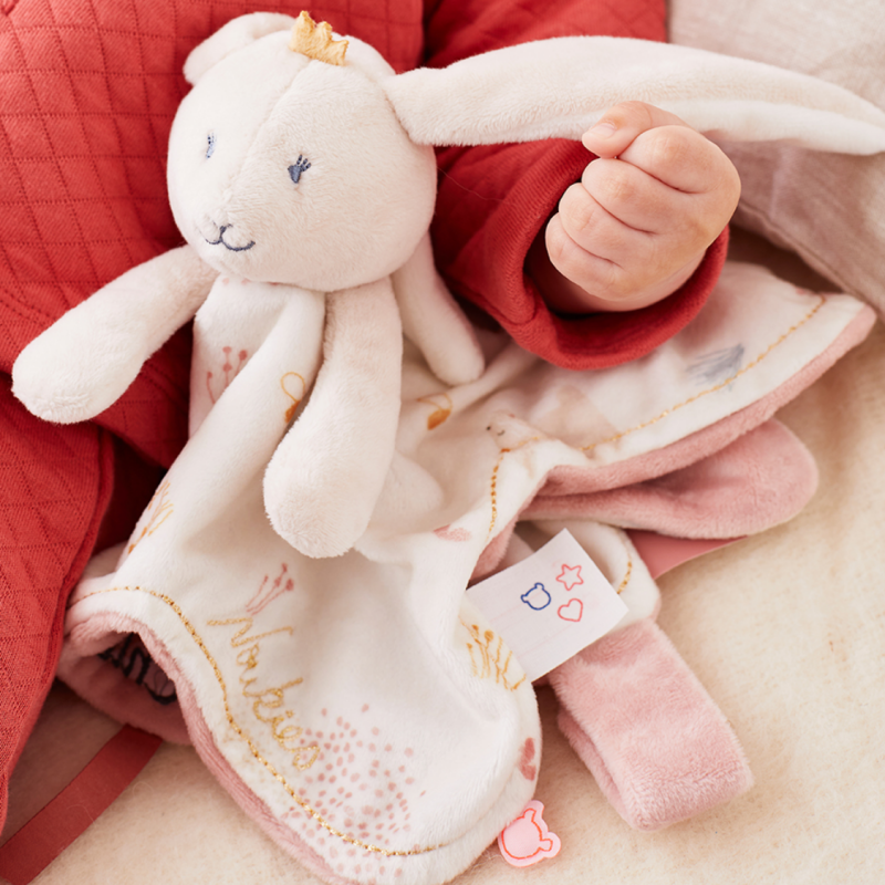  - lina et joy - lapin beige rose 25 cm 